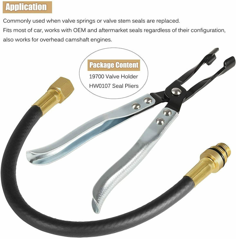 DURAFORCE 36050 Valve Keeper Remover & Valve Stem Seal Pliers & 19700 Air Valve Holder Kit