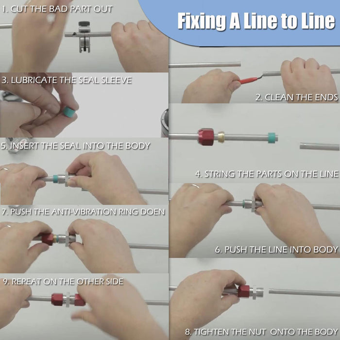 DURAFORCE 800-640 800-641 800-642 Aluminum Line Splice AC Repair Kit 5/8'', 3/8'',1/2''