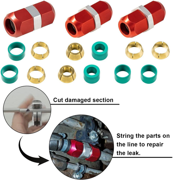DURAFORCE 800-640 800-641 800-642 Aluminum Line Splice AC Repair Kit 5/8'', 3/8'',1/2''