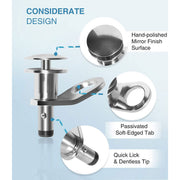 DURAFORCE 3/8 Inch Marine Stainless Steel Quick Release Boat Fender Kit Mount Holder Kit