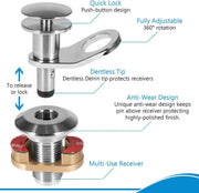 DURAFORCE 3/8 Inch Marine Stainless Steel Quick Release Boat Fender Kit Mount Holder Kit