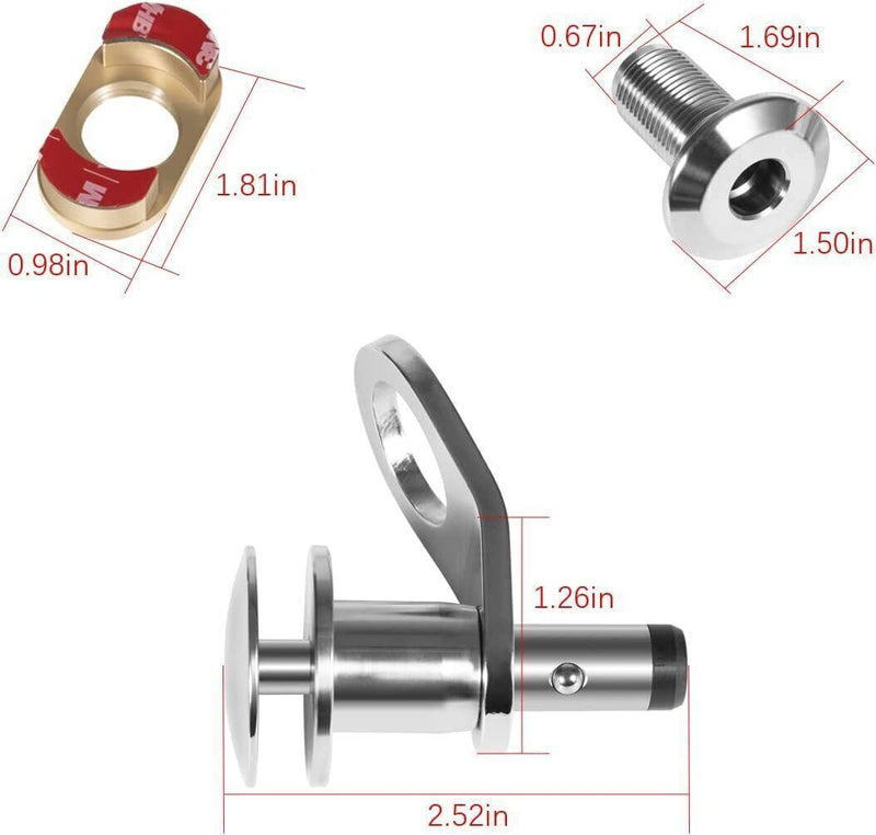 DURAFORCE 3/8 Inch Marine Stainless Steel Quick Release Boat Fender Kit Mount Holder Kit