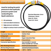 DURAFORCE for Caterpillar Hydraulic Pressure Test Kit 5 Gauge 5Hose 13Coupling 14Connector