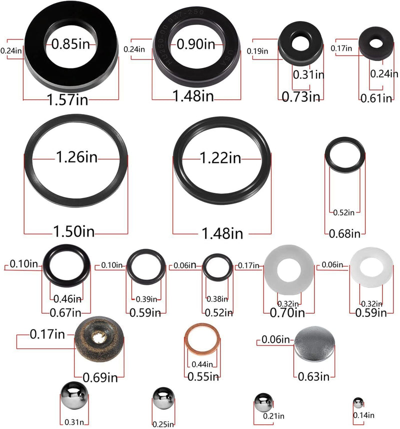 DURAFORCE Floor Jack Seal Repair Kit for Lincoln Walker Model 93642 All Series B C E 2 Ton
