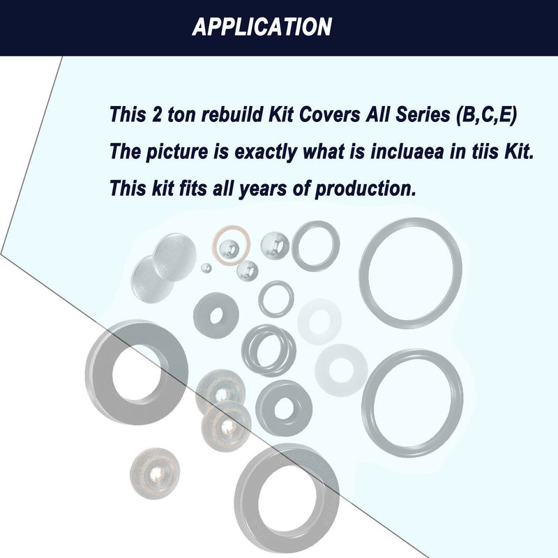 DURAFORCE Floor Jack Seal Repair Kit for Lincoln Walker Model 93642 All Series B C E 2 Ton