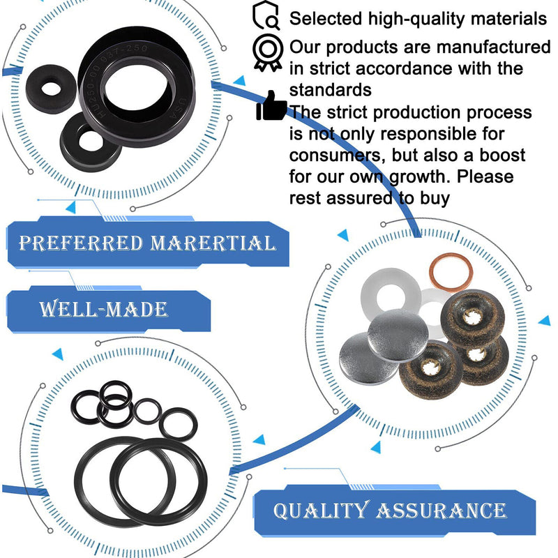 DURAFORCE Floor Jack Seal Repair Kit for Lincoln Walker Model 93642 All Series B C E 2 Ton