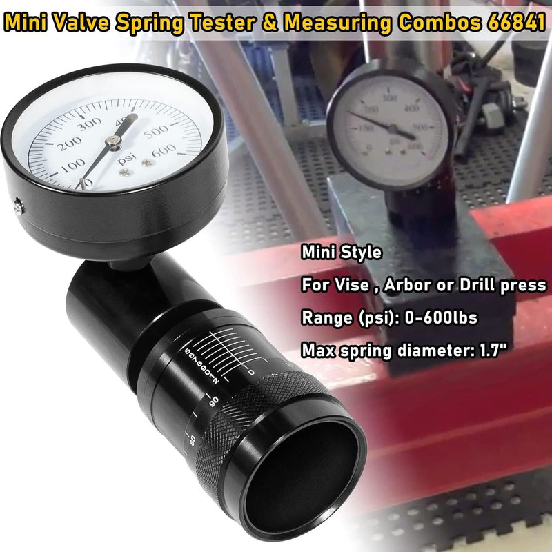 DURAFORCE 66841 Mini Valve Spring Tester Measuring Combo with Height Micrometer for Vise