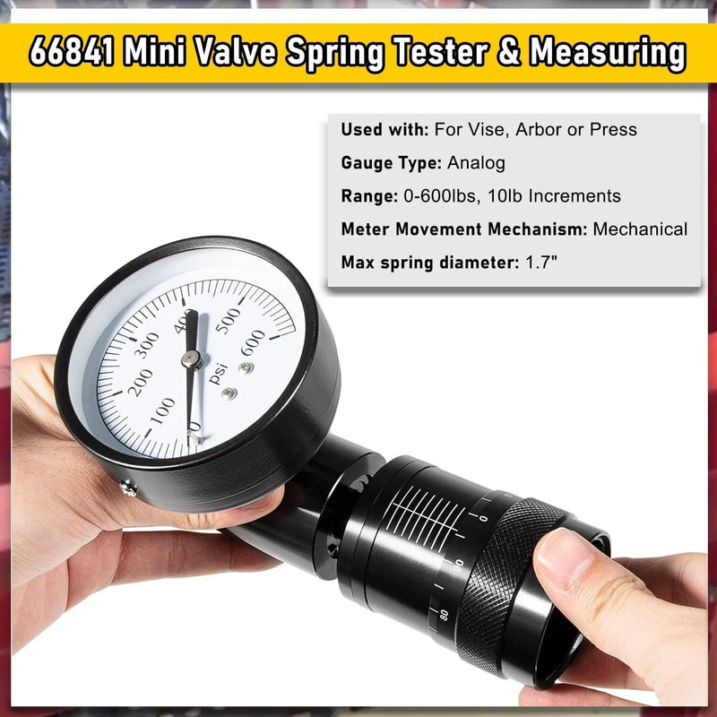 DURAFORCE 66841 Mini Valve Spring Tester Measuring Combo with Height Micrometer for Vise