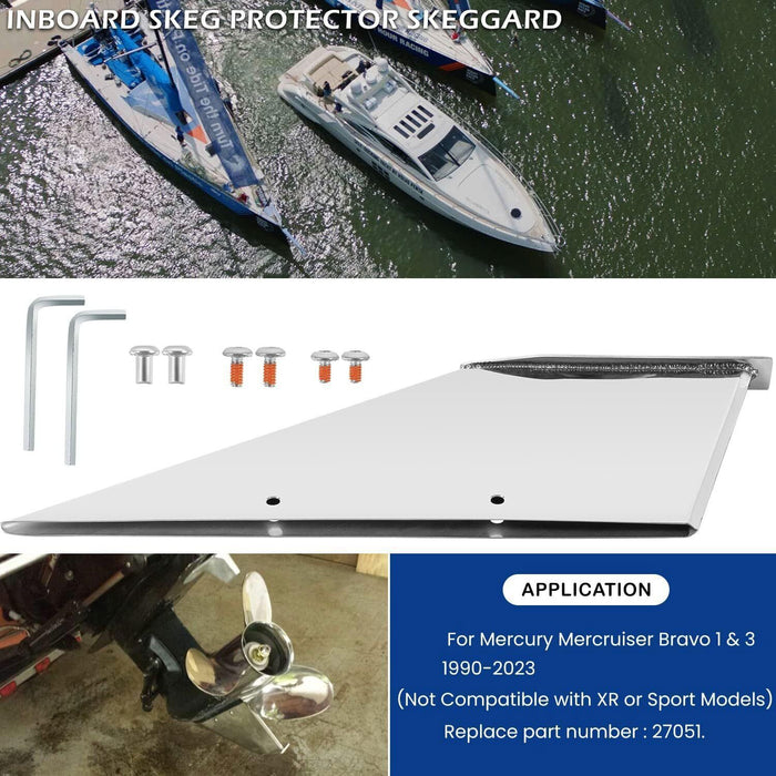 DURAFORCE 27051 Skeg Guard Protector Safe-Skeg For Mercury Mercruiser Bravo 1, 3 1990-2023