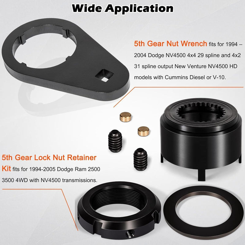 DURAFORCE 5th Gear Lock Nut Retainer Kit for Dodge Cummins NV4500 Transmission 1994-2004
