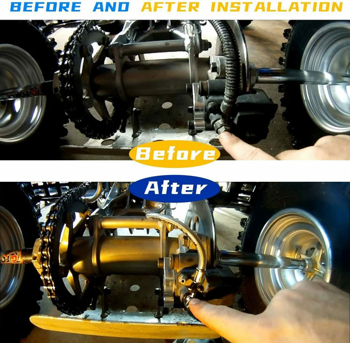 DURAFORCE Steel Braided Front & Rear Brake Lines For 1987-2006 Yamaha Banshee 350 YFZ350