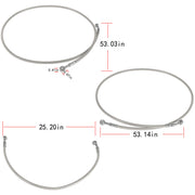 DURAFORCE Steel Braided Front & Rear Brake Lines For 1987-2006 Yamaha Banshee 350 YFZ350