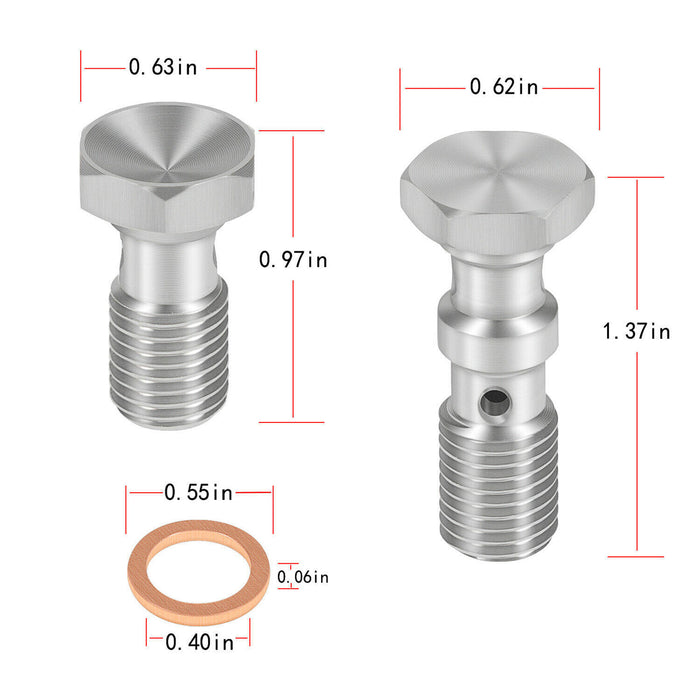 DURAFORCE Steel Braided Front & Rear Brake Lines For 1987-2006 Yamaha Banshee 350 YFZ350