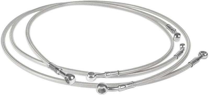 DURAFORCE Steel Braided Front & Rear Brake Lines For 1987-2006 Yamaha Banshee 350 YFZ350