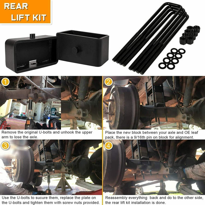 DURAFORCE 3" Front + 3" Rear Full Lift Kit for 1994-2001 Dodge Ram 1500 4WD 2WD Suspension