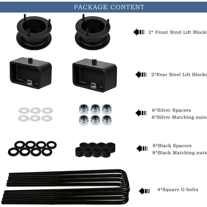 DURAFORCE 3" Front + 3" Rear Full Lift Kit for 1994-2001 Dodge Ram 1500 4WD 2WD Suspension