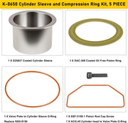 DURAFORCE Air Compressor Cylinder Sleeve & Ring Kit Replaces Craftsman K-0650