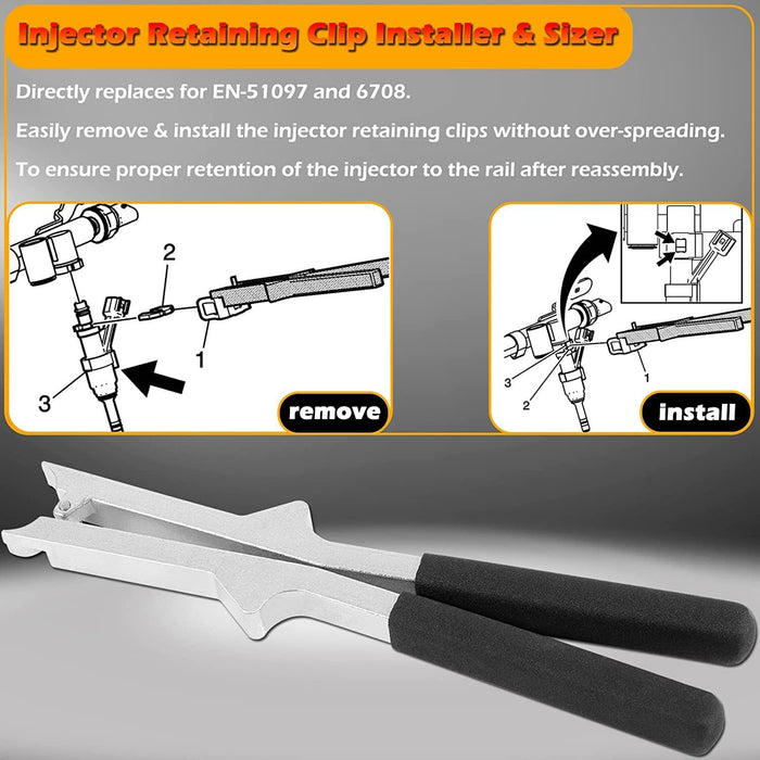 DURAFORCE 6708 EN-51097 Injector Retaining Clip Installer & Remover for 2013 And Newer GM
