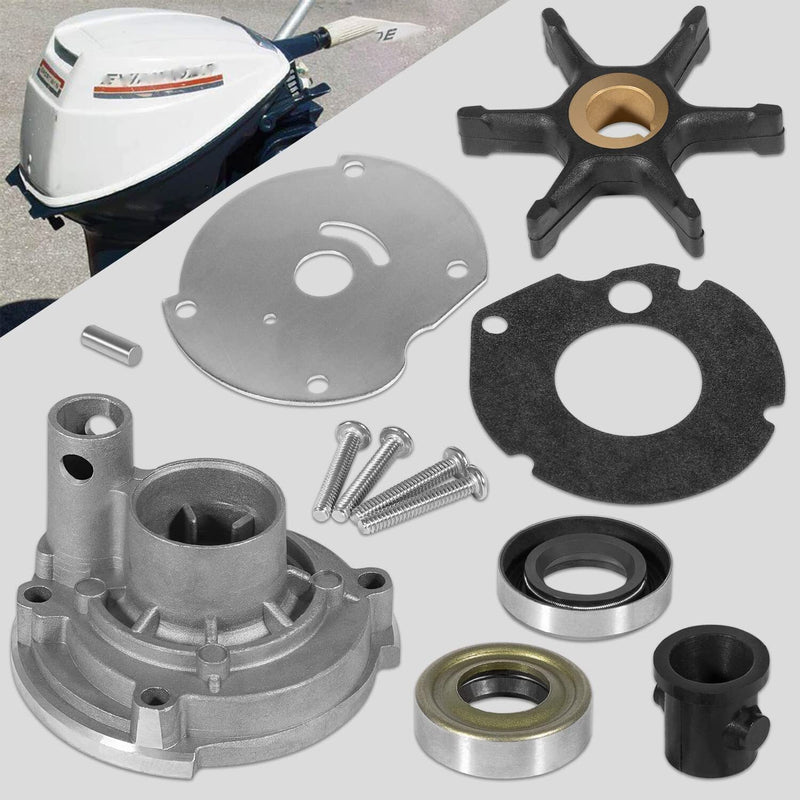 DURAFORCE 382296 Outboard Water Pump Impeller Rebuild Kit for Evinrude Johnson 9.5hp 10hp