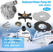 DURAFORCE 382296 Outboard Water Pump Impeller Rebuild Kit for Evinrude Johnson 9.5hp 10hp