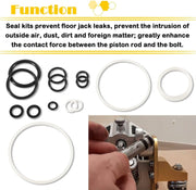 DURAFORCE Floor Jack Seal Repair kit for Costco Arcan Dual Pump Plunger 3 or 3 1/4 Ton