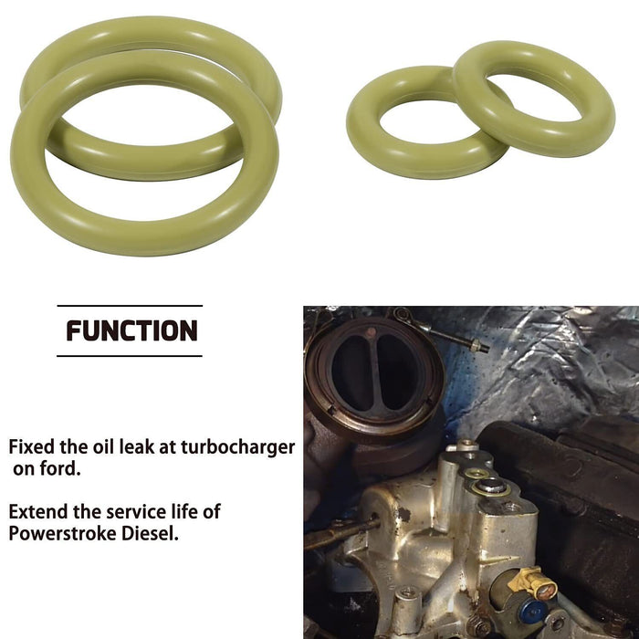 DURAFORCE O-Ring Seal Gasket Kit For 1994-2003 Ford 7.3L PowerStroke Diesel Turbo Pedestal