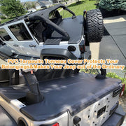 DURAFORCE Cargo Cover Tonneau Cover Shield for 2007-2018 Jeep Wrangler JK Unlimited 4-Door