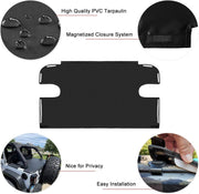 DURAFORCE Cargo Cover Tonneau Cover Shield for 2007-2018 Jeep Wrangler JK Unlimited 4-Door