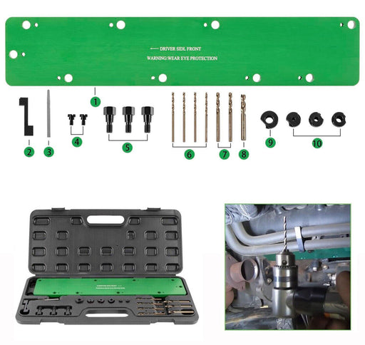 DURAFORCE 71500 Exhaust Manifold Bolt Drill Template Removal Tool Kit for Dodge 5.7L Hemi