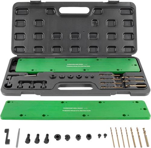 DURAFORCE 71500 Exhaust Manifold Bolt Drill Template Removal Tool Kit for Dodge 5.7L Hemi
