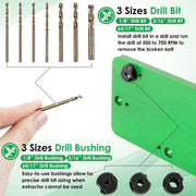 DURAFORCE 71500 Exhaust Manifold Bolt Drill Template Removal Tool Kit for Dodge 5.7L Hemi