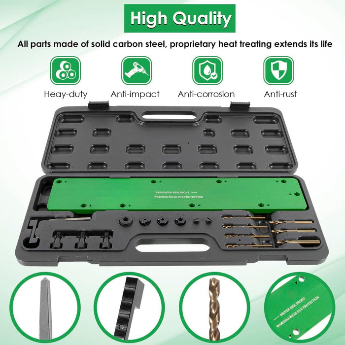 DURAFORCE 71500 Exhaust Manifold Bolt Drill Template Removal Tool Kit for Dodge 5.7L Hemi