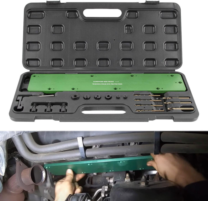 DURAFORCE 71500 Exhaust Manifold Bolt Drill Template Removal Tool Kit for Dodge 5.7L Hemi