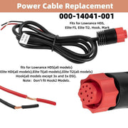 DURAFORCE 2-Wire Power Only Cable for Lowrance HDS/Elite/Elite Ti/Hook/Mark -000-14041-001