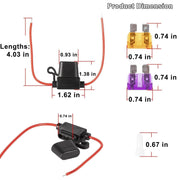 DURAFORCE 2-Wire Power Only Cable for Lowrance HDS/Elite/Elite Ti/Hook/Mark -000-14041-001