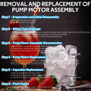 DURAFORCE for Hoshizaki S-0731 KM Water Pump Motor Assembly Ice Machine Motor Replacement