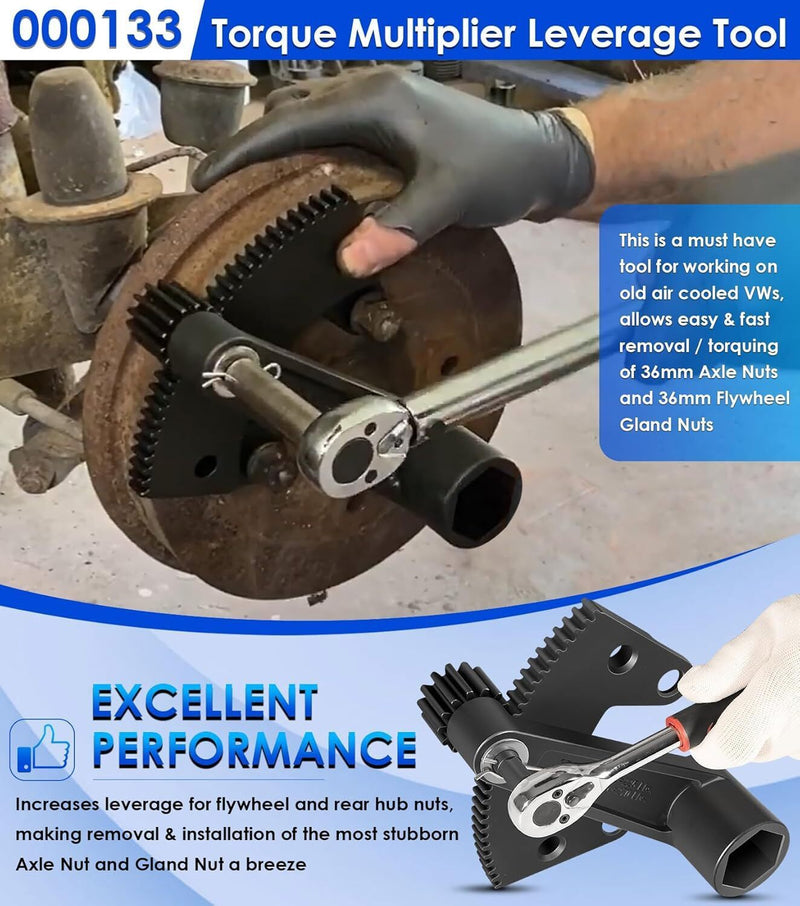 DURAFORCE Torque Leverage Tool for Classic Vw Bug Volkswagen Beetle Remove 36mm Axle Nut