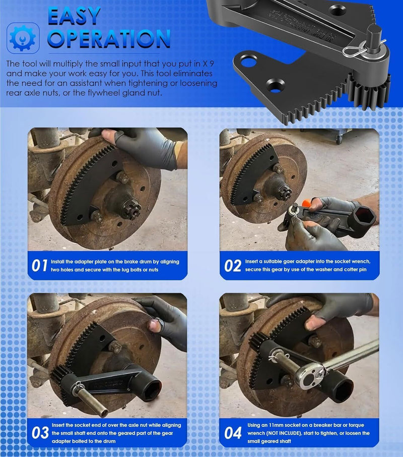 DURAFORCE Torque Leverage Tool for Classic Vw Bug Volkswagen Beetle Remove 36mm Axle Nut