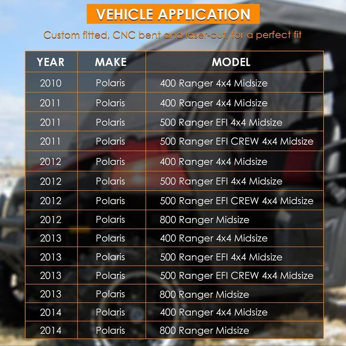 DURAFORCE 2" Front Rear Full Lift Kit for Polaris Ranger 400/500/800 2010-2014 Crew UTV