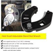 DURAFORCE 1266 & 7463 Gland Nut Wrench for Hydraulic Cylinder Nuts 2" to 6", 1" to 3-3/4"