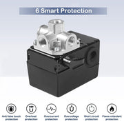 DURAFORCE 23474570 Pressure Switch with On/Off Lever for Ingersoll Rand 5HP Air Compressor