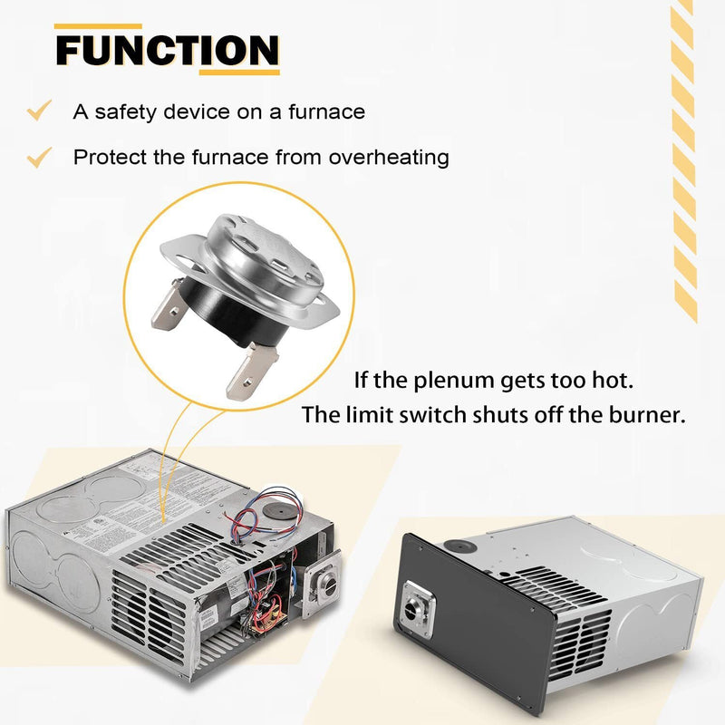 DURAFORCE 31091 High Temp Limit Switch 190 for Dometic/Atwood/HydroFlame RV Furnace Heater