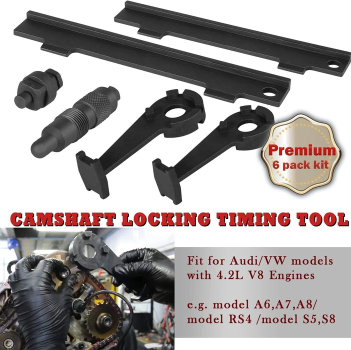 DURAFORCE Camshaft Locking Timing Tool Kit T40047 T40046 T3242 for VW Audi 4.2L V8 Engines