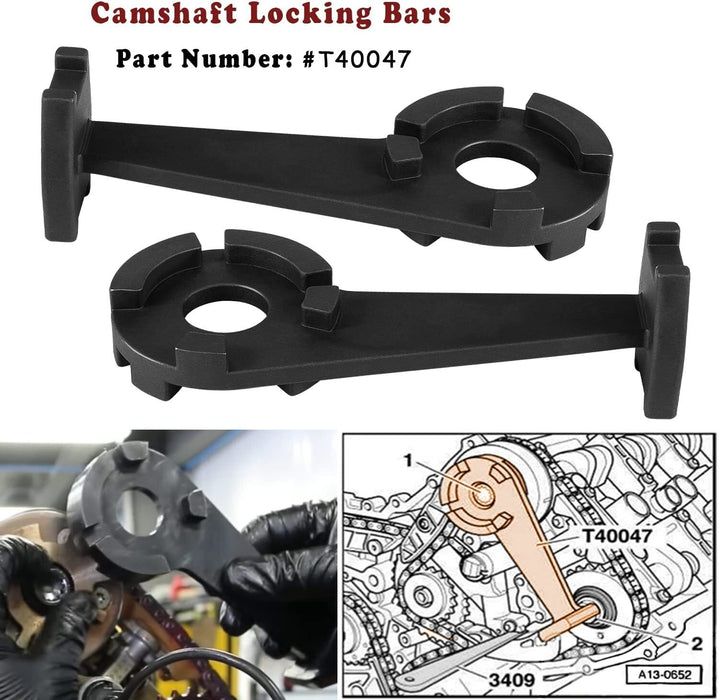 DURAFORCE Camshaft Locking Timing Tool Kit T40047 T40046 T3242 for VW Audi 4.2L V8 Engines