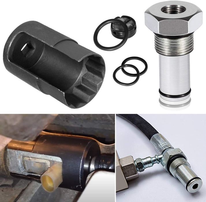 DURAFORCE 6.0 IPR Valve Socket and HPOP Air Test Fitting Tool for Ford 6.0L Powerstroke