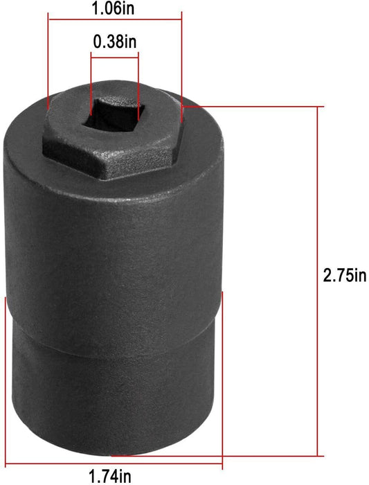 DURAFORCE 6.0 IPR Valve Socket and HPOP Air Test Fitting Tool for Ford 6.0L Powerstroke