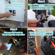 DURAFORCE Pool Pump Motor Start Capacitor For Hayward Super Pump & Max Flo Pump 0.75-1.5HP