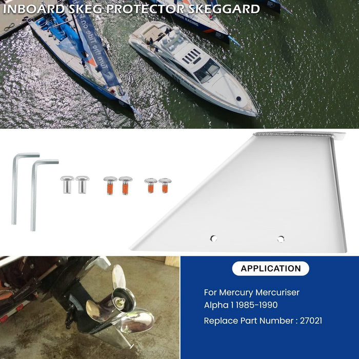 DURAFORCE 27021 Skeg Guard Protector SkegGuard for Mercury Mercuriser Alpha 1 1985-1990