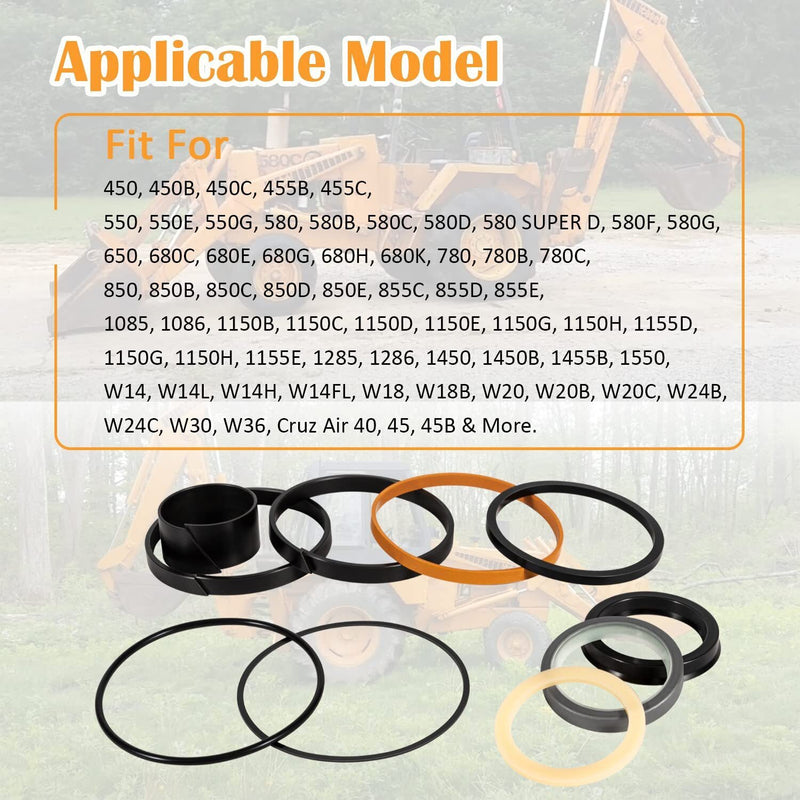 DURAFORCE 1543273C1 G109423 G105545 Hydraulic Cylinder Seal Kit for Case 450 455 550 580
