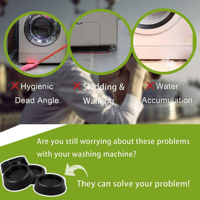 DURAFORCE Anti Vibration Washing Machine Support Anti-Slip Rubber Feet Pad Mat Base JB6368